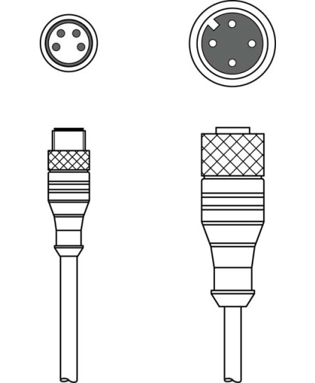 Cablu de interconectare 50116738, K-DS M12A-M8A-4P-0,3m-PVC