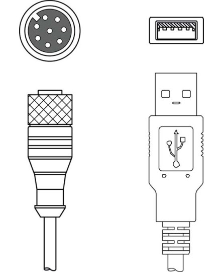 Cablu de conectare 50111227, KB M12A-8P-USB-3000