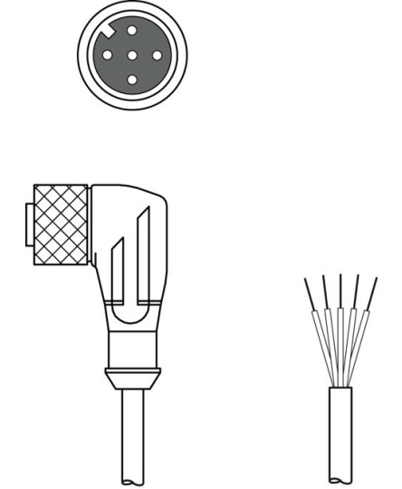 Cablu de conectare 50143389, KD DN-M12-5W-P1-150