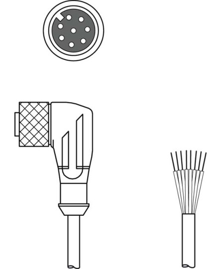 Cablu de conectare 50138105, KD S-M12-8W-P1-030