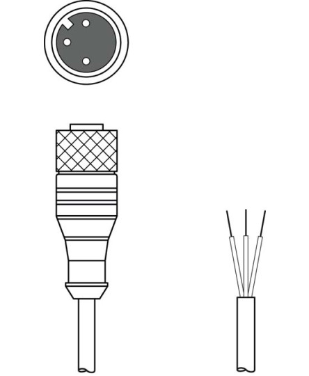 Cablu de conectare 50130643, KD U-M12-3A-P1-020