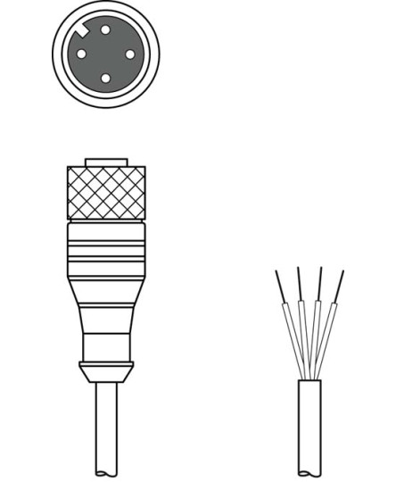 Cablu de conectare 50130672, KD U-M12-4A-P1-020-DP