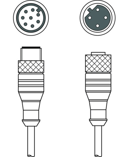 Cablu de interconectare 50144357, KDS PB-M12-4A-M12-8A-P0-020