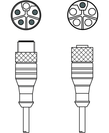 Cablu de interconectare 50141462, KDS PL-M12-5A-M12-5A-P0-020