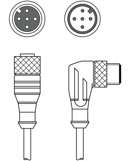 Cablu de interconectare 50133880, KDS S-M12-5A-M12-5W-P1-003