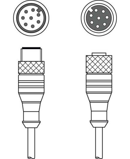 Cablu de interconectare 50136935, KDS S-M12-8A-M12-8A-P1-003