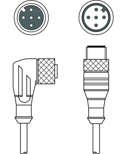 Cablu de interconectare 50133867, KDS U-M12-5W-M12-5A-P1-006-3DP