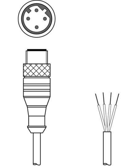 Cablu de conectare 50135073, KS ET-M12-4A-P7-020