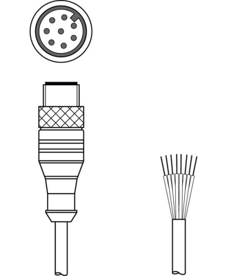 Cablu de conectare 50135137, KS S-M12-8A-P1-010