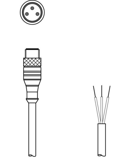 Cablu de conectare 50130829, KS U-M8-3A-P1-020