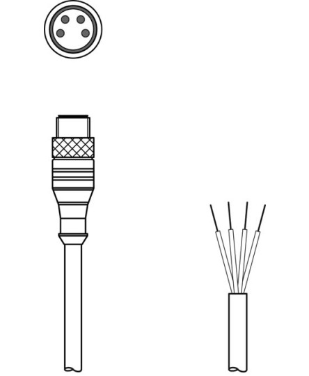 Cablu de conectare 50130834, KS U-M8-4A-P1-020