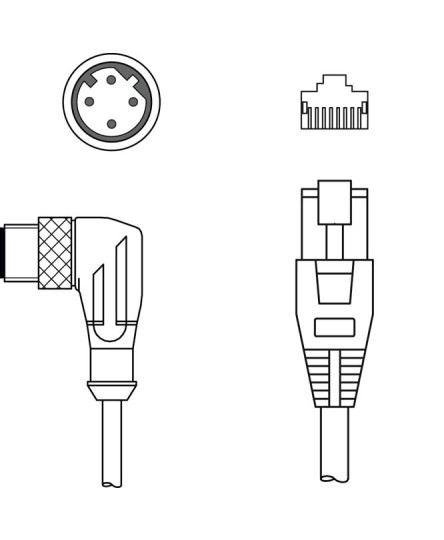 Cablu de interconectare 50138106, KSS ET-M12-4W-RJ45-A-P7-030