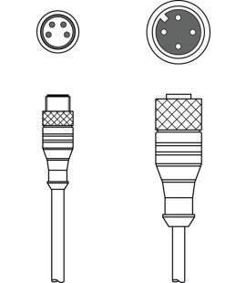 Cablu de interconectare 50116738, K-DS M12A-M8A-4P-0,3m-PVC