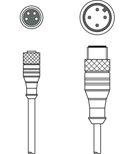 Cablu de interconectare 50107276, K-DS M8A-M12A-4P-0,3m-PVC