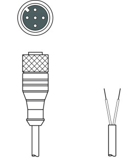 Cablu de conectare 50135244, KD PB-M12-4A-P3-100