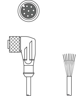 Cablu de conectare 50135133, KD S-M12-8W-P1-050