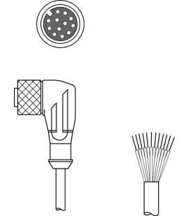 Cablu de conectare 50134943, KD S-M12-CW-P1-050