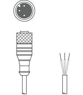 Cablu de conectare 50130664, KD U-M12-3A-P1-020-DP