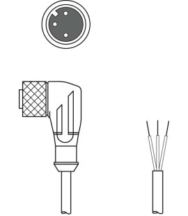 Cablu de conectare 50130701, KD U-M12-3W-P1-020-DP