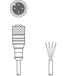 Cablu de conectare 50130672, KD U-M12-4A-P1-020-DP