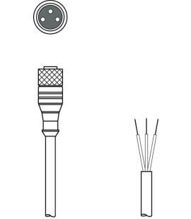 Cablu de conectare 50130842, KD U-M8-3A-P1-020