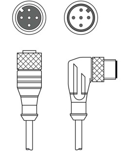 Cablu de interconectare 50133880, KDS S-M12-5A-M12-5W-P1-003