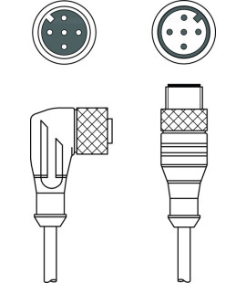 Cablu de interconectare 50133867, KDS U-M12-5W-M12-5A-P1-006-3DP