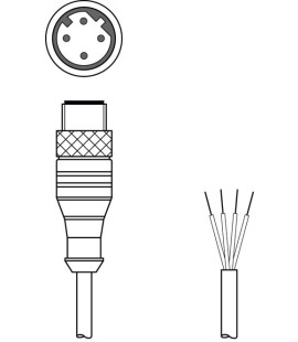 Cablu de conectare 50135073, KS ET-M12-4A-P7-020