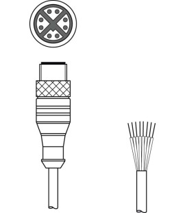 Cablu de conectare 50137381, KS GB-M12-8A-P7-300