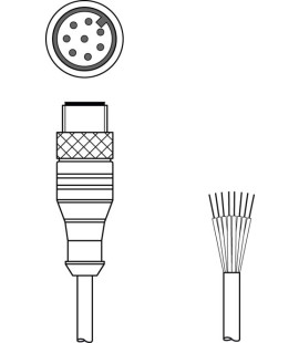 Cablu de conectare 50135137, KS S-M12-8A-P1-010