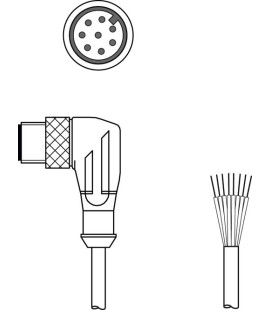 Cablu de conectare 50135144, KS U-M12-8W-P1-100