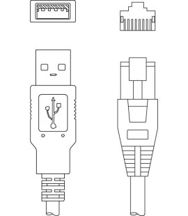 Cablu de interconectare 50130489, KSS CR-USB-AA-RJ41-A-T0-018